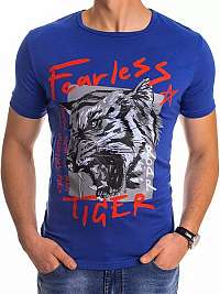 Nebesky modré tričko s potlačou Tiger