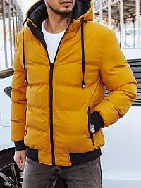 Obojstranná zimná bunda v žltej farbe