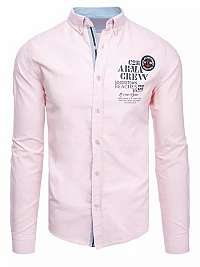 Originálna svetlo ružová košeľa s potlačou
