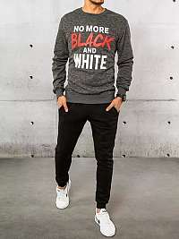 Originálna tepláková súprava v čierno-šedej farbe