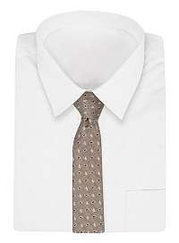 Originálna vzorovaná kravata hnedá