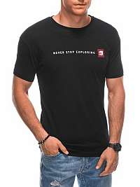 Originálne bavlnené čierne tričko s myšlienkou S1881