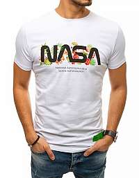 Originálne biele tričko s potlačou NASA