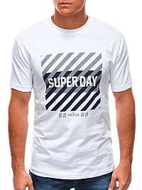 Originálne biele tričko Super Day S1492