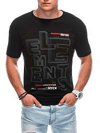 Originálne čierne tričko s nápisom ELEMENTS S1884