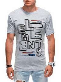 Originálne šedé tričko s nápisom ELEMENTS S1884