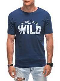 Pánske granátové tričko s nápisom Wild S1880