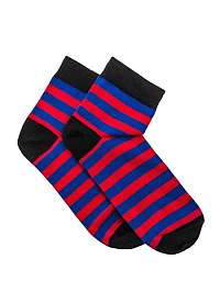 Pánske ponožky pásikované červeno-modre U07