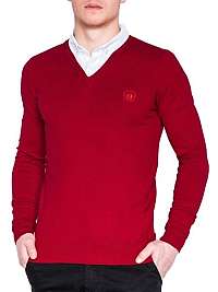 Perfektný červený pánsky sveter e120