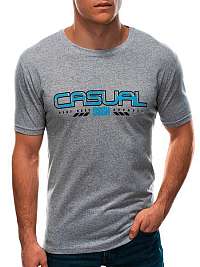 Pohodlné tričko v šedej farbe Casual S1576