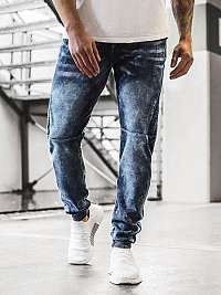 Pohodlné zateplené modré joggery pre pánov JS/KK1063