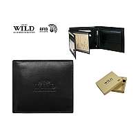 Praktická čierna pánska peňaženka WILD