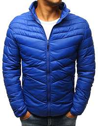 Prešívaná modrá pohodlná bunda