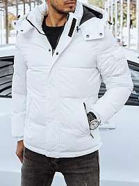 Prešívaná zimná bunda v bielej farbe