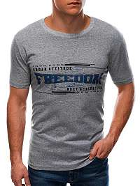 Šedé bavlnené tričko Freedom S1586
