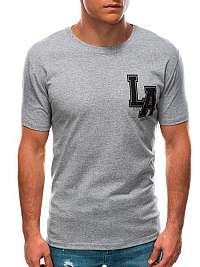Šedé bavlnené tričko s potlačou LA S1581