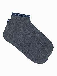 Šedé členkové bavlnené ponožky Hipstar U239
