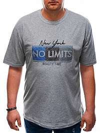 Šedé Plus Size tričko s potlačou No Limits S1612