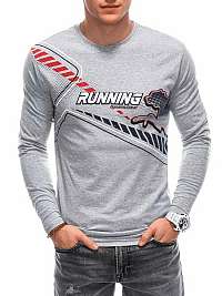 Šedé tričko Running s dlhým rukávom L162