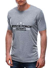 Šedé tričko s nápisom Space Force S1676