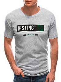 Šedé tričko s potlačou Distinct S1768