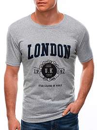 Šedé tričko z bavlny London S1595