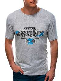 Šedo-modré tričko s potlačou Bronx S1597