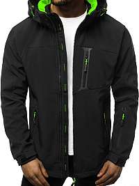Softshellová pánska bunda čierno-zelená GE/12262