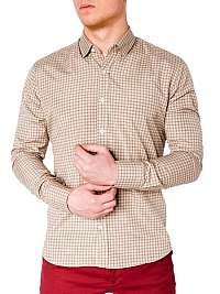 Štýlová béžová košeľa k434