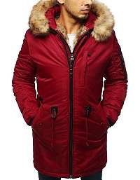 Štýlová červená zimná bunda