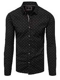 Štýlová čierna vzorovaná košeľa