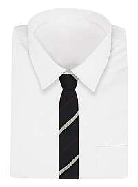 Štýlová granátová kravata s trendy pruhmi