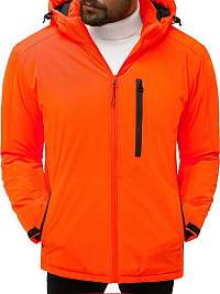 Štýlová zimná bunda v pomarančovej farbe JS/HH011
