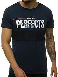 Štýlové granátové tričko s potlačou PERFECTS JS/SS10908