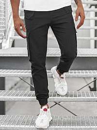 Štýlové jogger nohavice v čiernej farbe MACH12