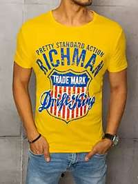 Štýlové žlté tričko s potlačou Richman
