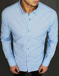 Svetlo-modrá košeľa s decentným vzorom
