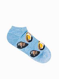 Svetlo-modré členkové ponožky Mušľa U160