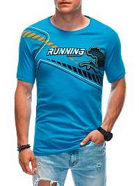 Svetlo-modré tričko s potlačou Running S1800