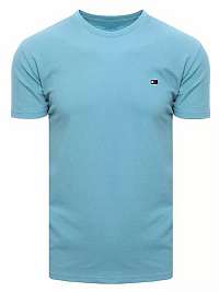 Svetlo nebesky modré bavlnené trendové tričko