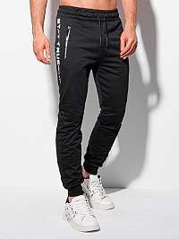 Tepláky v čiernej farbe s nápisom Stay True P1201