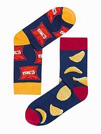 Tmavo-granátové štýlové ponožky Chips U168