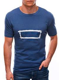 Tmavo-modré tričko so zaujímavou potlačou S1579