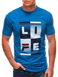 Tmavo-modré zaujímavé tričko Life S1501