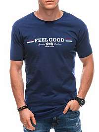 Tmavomodré tričko s nápisom FeelGood S1786