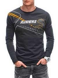 Tmavošedé tričko Running s dlhým rukávom L162