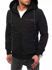 Trendová bunda s kapucňou v čiernej farbe