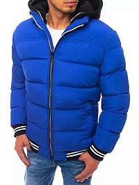 Trendová nebesky modrá bunda na zimu