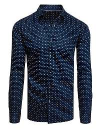 Trendová vzorovaná košeľa v granátovej farbe