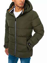 Trendová zelená zimná bunda s kapucňou
